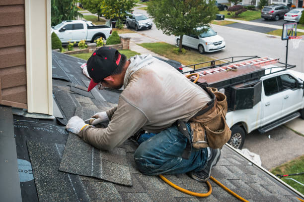 Professional Roofing technician working in New Lisbon, WI